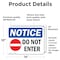 Signmission Do Not Enter Sign, Vinyl Decal, 14in W x 10in L, 2PK OS-2PACK-NS-D-1014-L-15438 - alternate 5